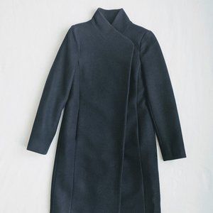 Hobbs London Romy Navy Wool Coat US Size 4